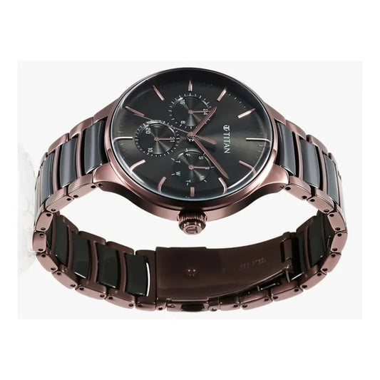 Titan Ceramic Fusion Quartz Multifunction Men'sWatch- 90148KD05
